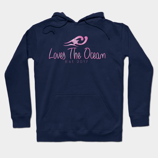 Loves The Ocean Pink Hoodie by LOVES THE OCEAN 